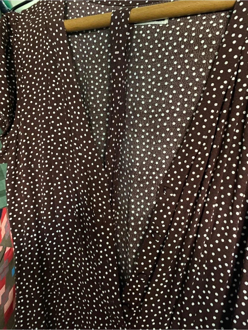 Abercrombie & Fitch Burgundy/Wine Polka Dot Jumpsuit - Size Small